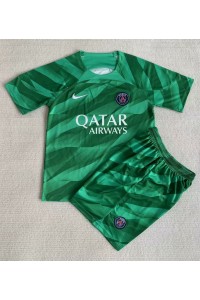 Fotbalové Dres Paris Saint-Germain Brankářské Dětské Domácí Oblečení 2022-23 Krátký Rukáv (+ trenýrky)